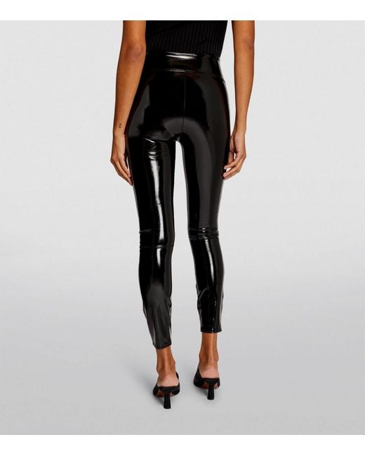 Spanx Faux Patent Leather Leggings in Black