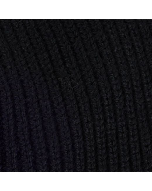 Boss Black Virgin Wool Logo-Badge Beanie for men