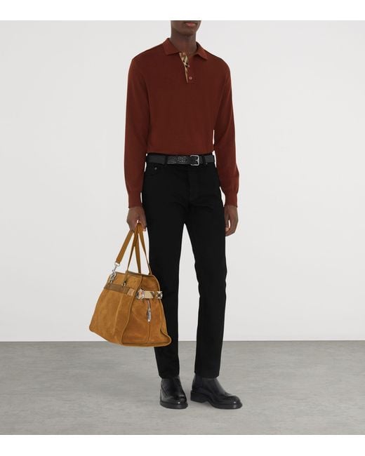Burberry Black Slim Logo-Patch Jeans for men