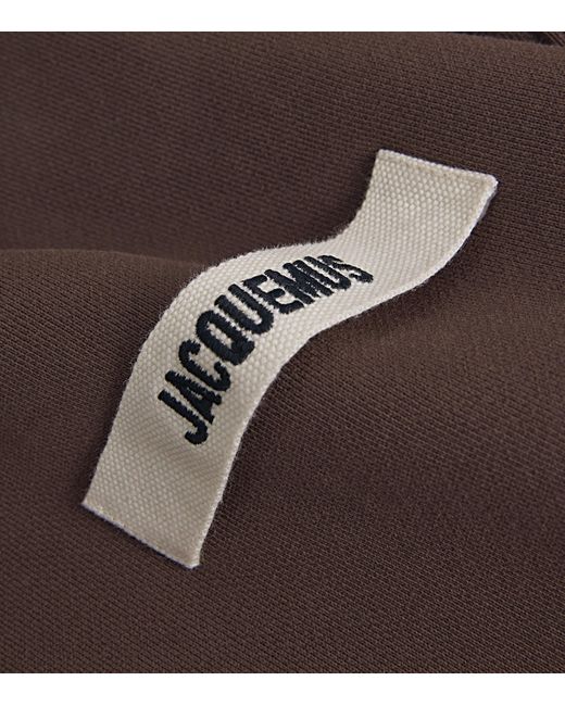 Jacquemus Brown Logo-Appliquéd Cotton-Jersey Sweatshirt for men