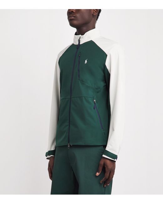 Ralph Lauren Green Colour-Block Packable Jacket for men