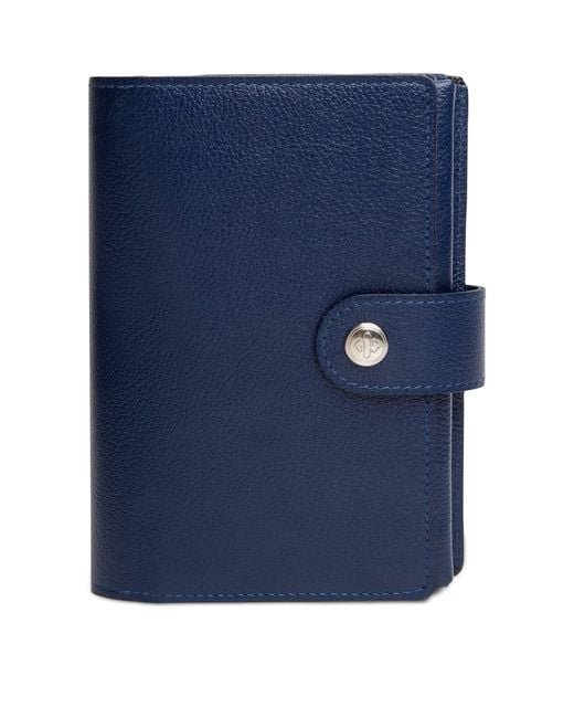 Ettinger Blue Leather Capra Pill Case for men