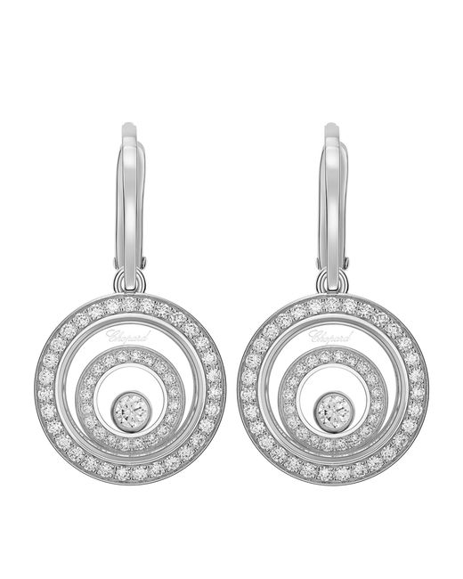 Chopard Metallic And Diamond Happy Spirit Earrings
