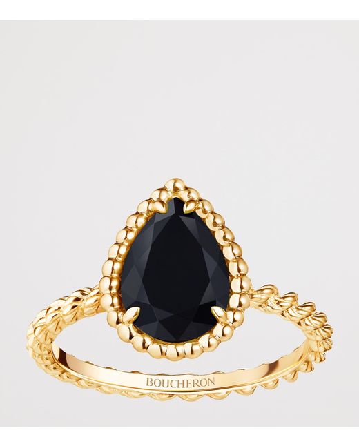 Boucheron Metallic Small And Onyx Serpent Bohème Ring