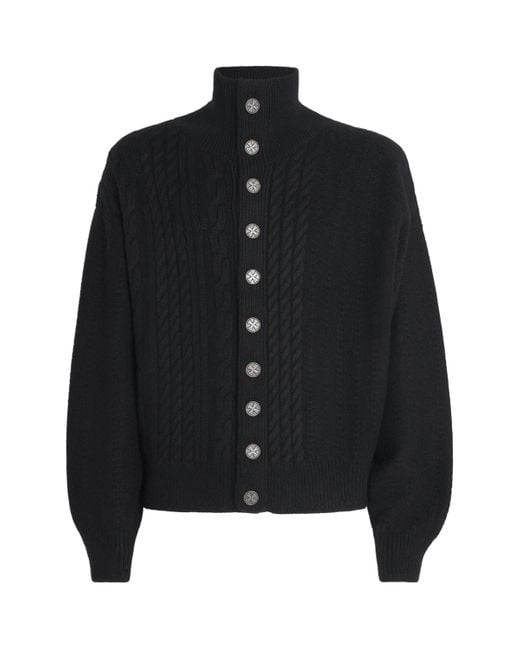 Enfants Riches Deprimes Black Cashmere Cable-Knit Cardigan for men