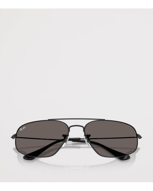 Ray-Ban Gray Rectangle Sunglasses