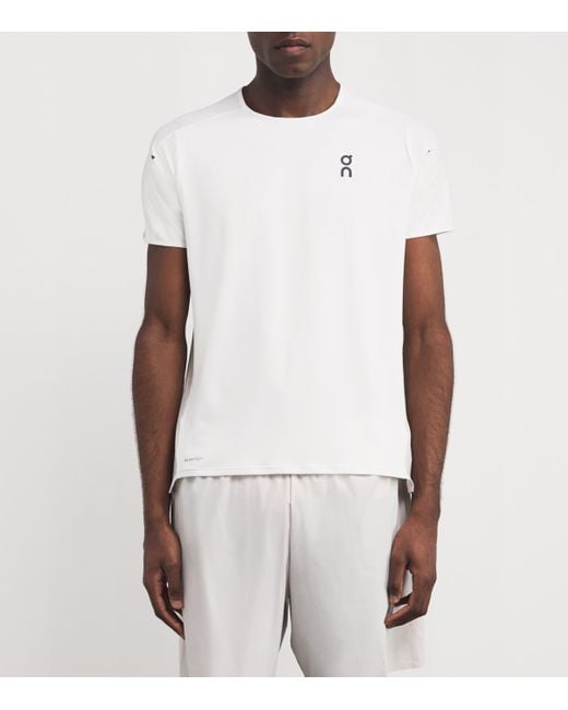 On Shoes White Performance T-Shirt for men