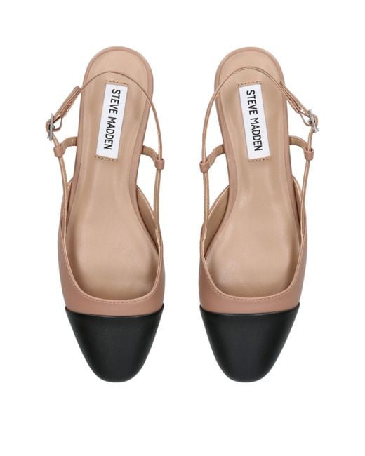 Steve Madden Natural Leather Belinda Slingback Flats