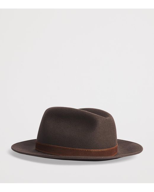 Borsalino Brown Wool-Silk Alessandria Hat for men
