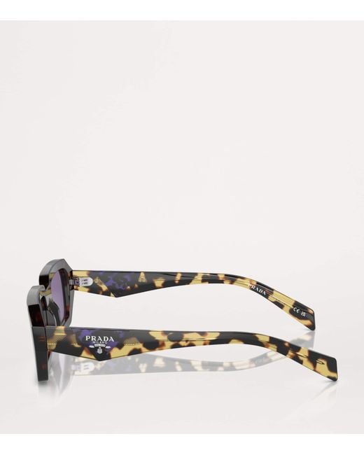 Prada Purple Acetate Rectangular Sunglasses