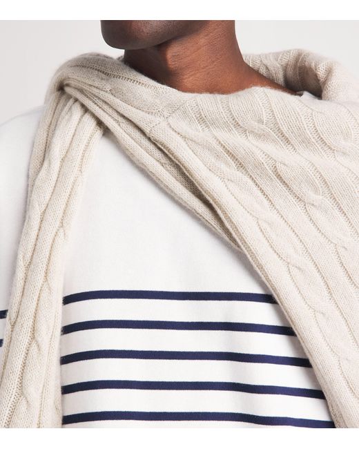 Polo Ralph Lauren White Cotton Stripe Sweater for men