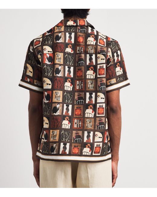 CHE Brown Linen Wilson Shirt for men