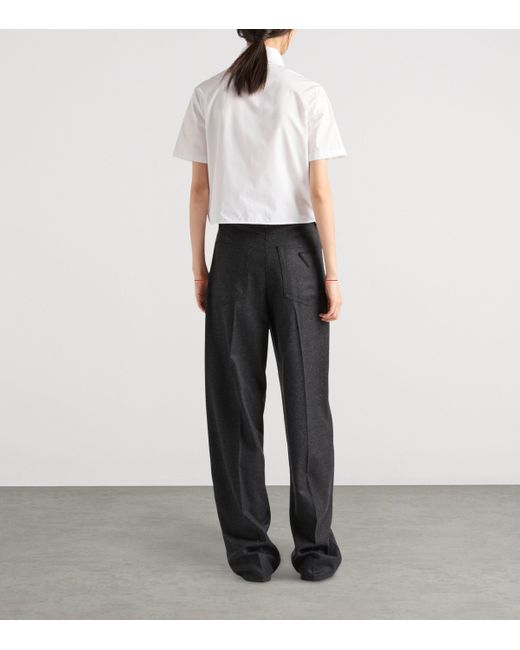 Prada White Cotton Poplin Shirt