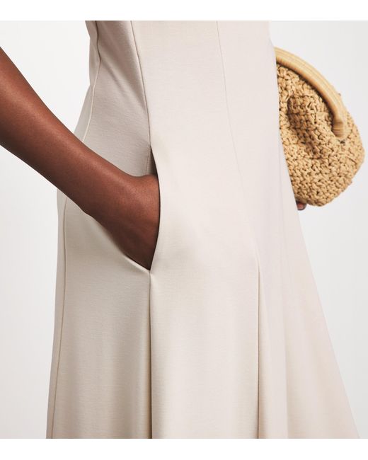 Eleventy White Zip-Up Midi Dress