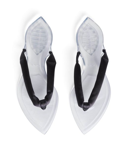 Alaïa White Invisible Thong Flip Flops