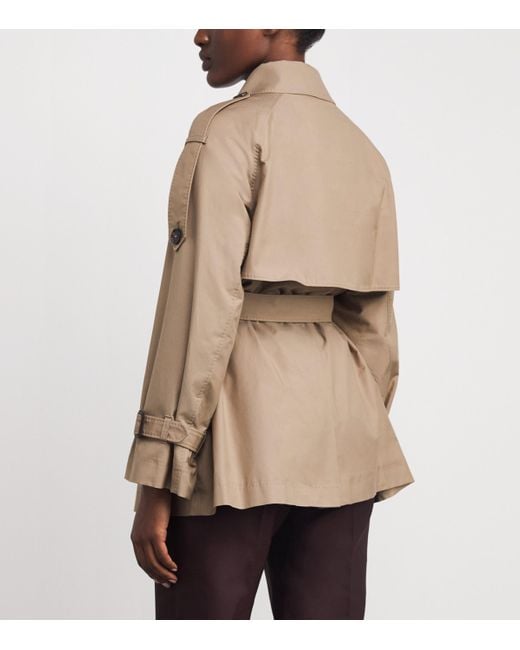 Max Mara Natural Double-Breasted Raincoat