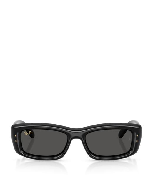 Ray-Ban Black Kiliane Puffer Rectangle Sunglasses