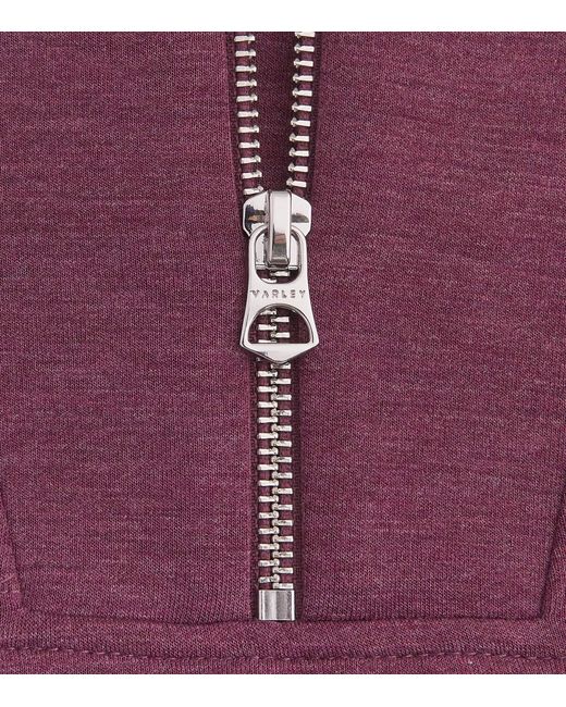Varley Purple Doublesoft Davidson Quarter-Zip Sweatshirt