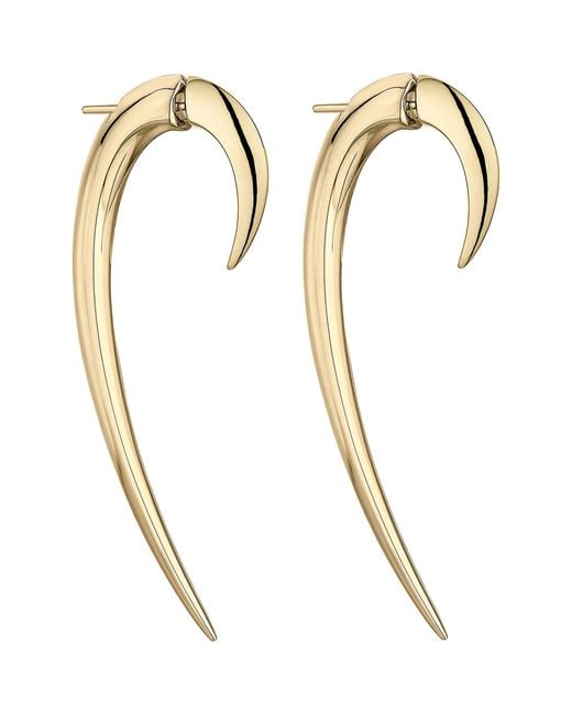 Shaun Leane Metallic Large Gold Vermeil Hook Drop Earrings