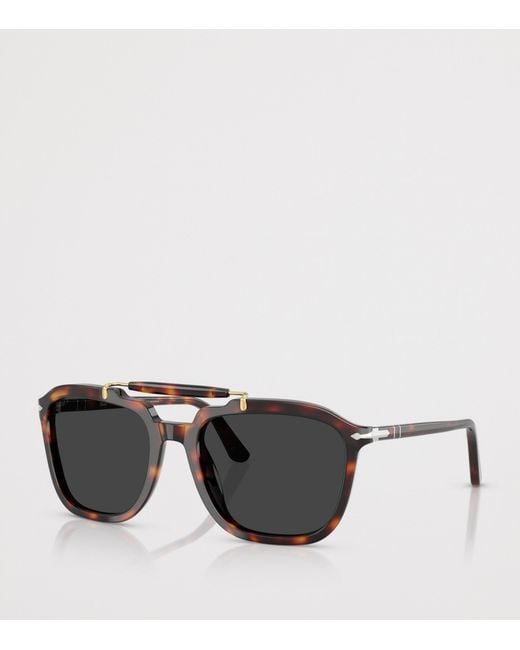 Persol Black Senna Series Square Sunglasses