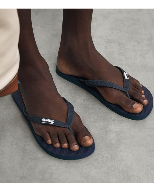 Vilebrequin Blue Turtle Flip Flops for men