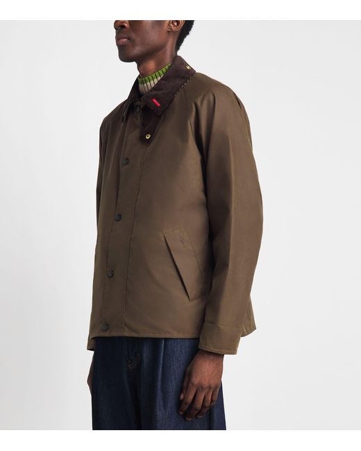Barbour Brown Waxed Cotton Transport Jacket for men