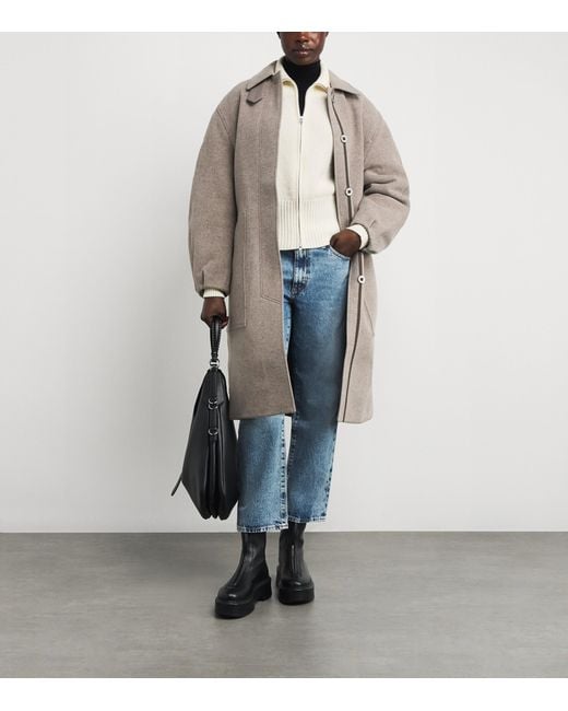 Canada Goose White Alpaca-Blend Zip-Up Cardigan