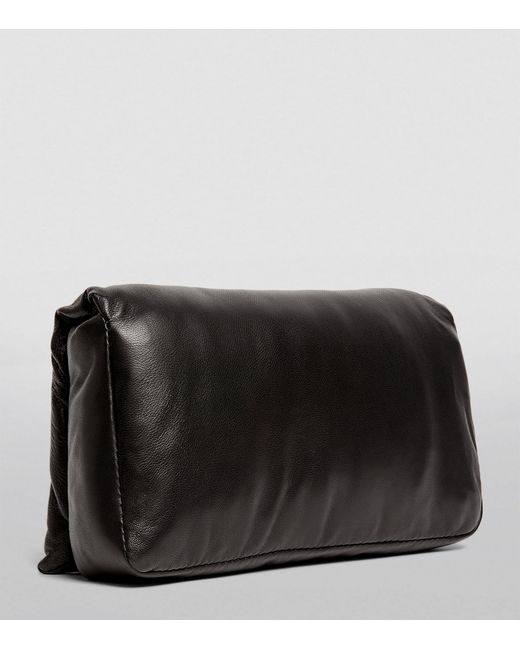 Rick Owens Black Leather Pillow Bag