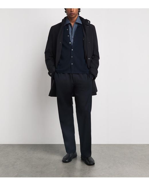 Colombo Blue Cotton Twill Shirt for men