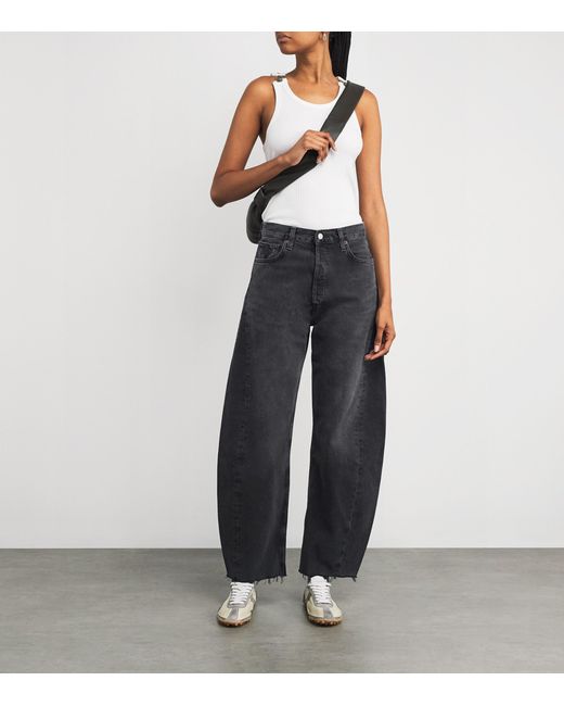 Agolde Blue Luna Barrel-Leg Jeans