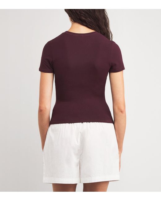 Skims Purple Cotton Jersey T-Shirt