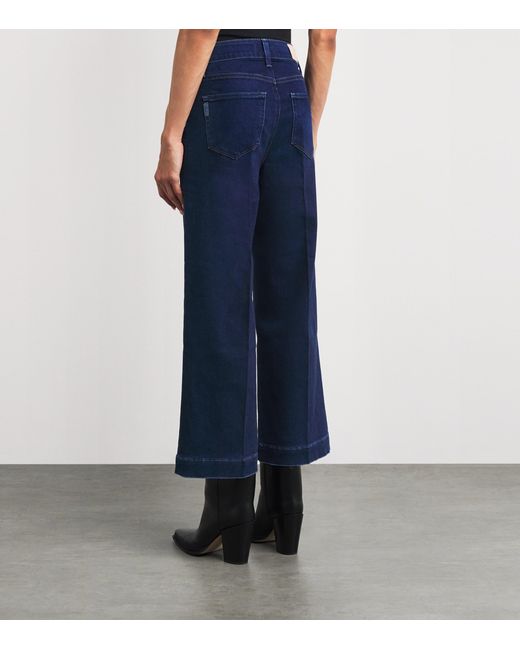 PAIGE Blue Anessa Wide-Leg Jeans