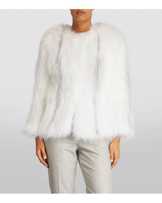 Yves salomon fox shop fur vest