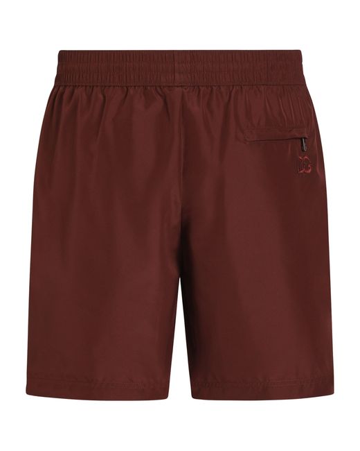 Dolce & Gabbana Purple Drawstring Swim Shorts for men