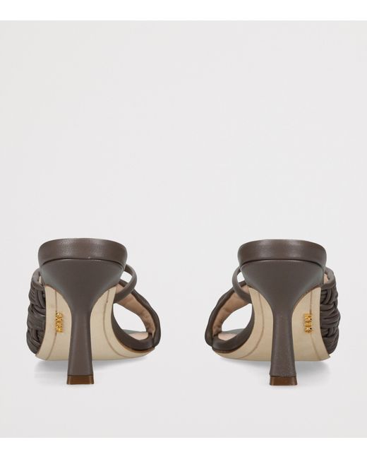 Rodo Gray Leather Mabella Heeled Mules 80