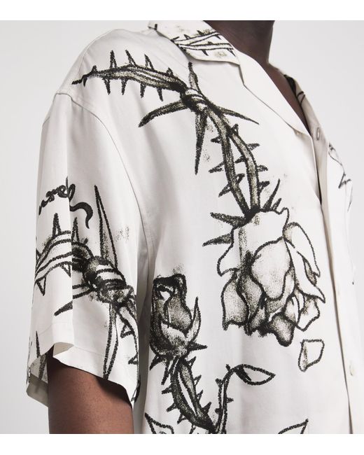 DOMREBEL Gray Short-Sleeve Inked Rose Shirt for men