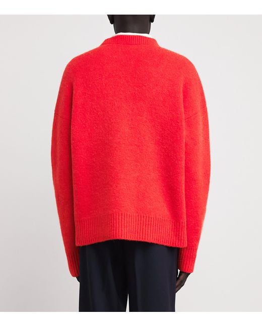 AMI Red Alpaca-Blend Ami De Coeur Sweater for men