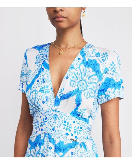 Melissa Odabash Blue Printed Lou Maxi Dress