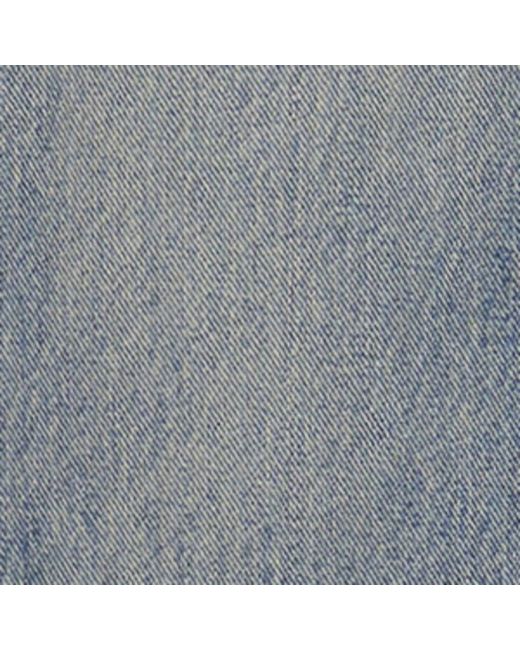 McQueen Blue Metallic-Frogging Straight Jeans