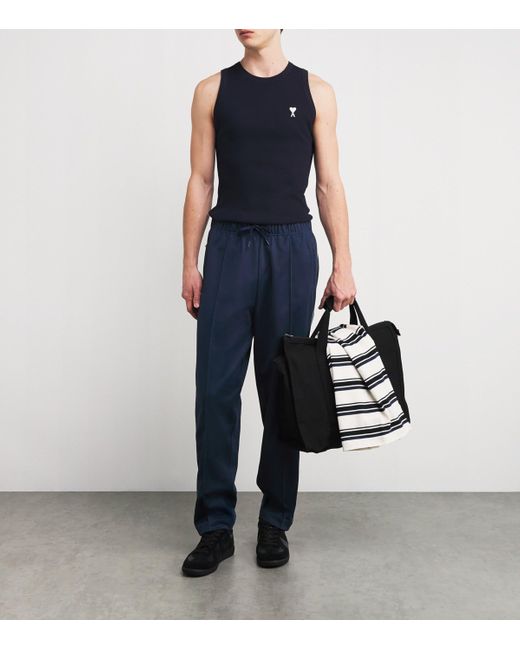Fred Perry Blue Two-Colour Tape Sweatpants for men