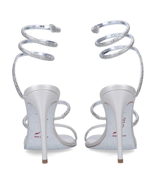 Rene Caovilla White Embellished Cleo Sandals 105