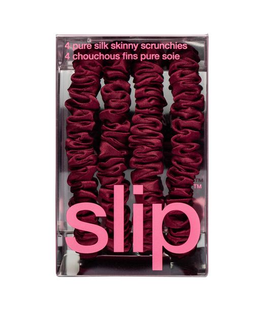 Slip Red Pure Silk Skinny Scrunchies
