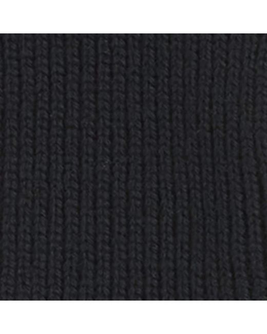 Moncler Black Wool Logo Gloves for men