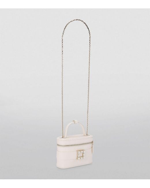 Roger Vivier White Mini Vanity Top-handle Bag