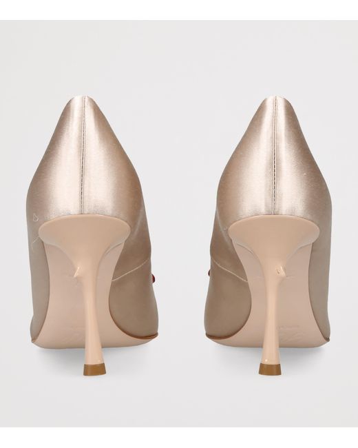 Roger Vivier Pink Satin Rose Pumps 85