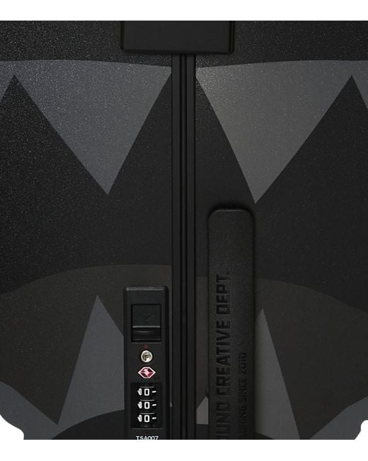 Sprayground Black Centre Rip Revealing Check-In Suitcase