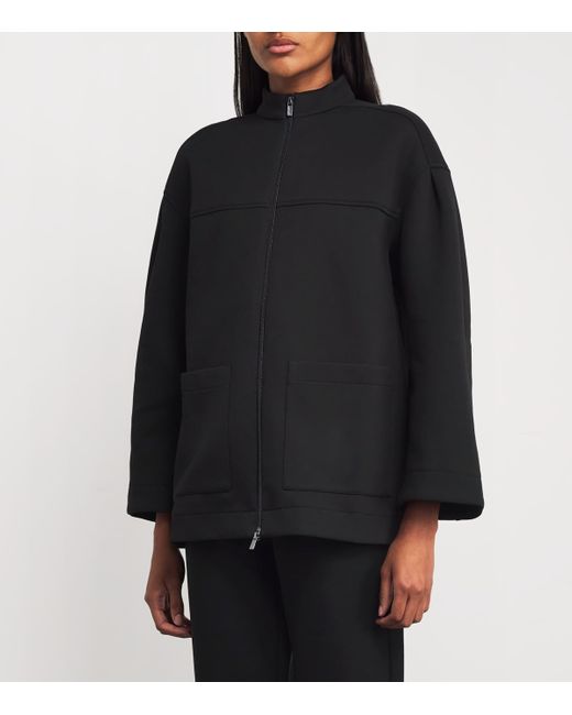Max Mara Black Zip-Up Cadice Jacket