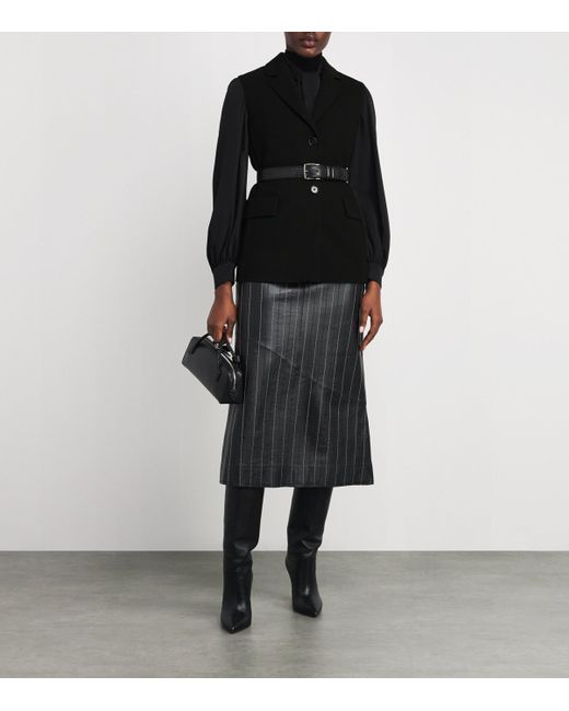 Max Mara Black Virgin Wool Waistcoat