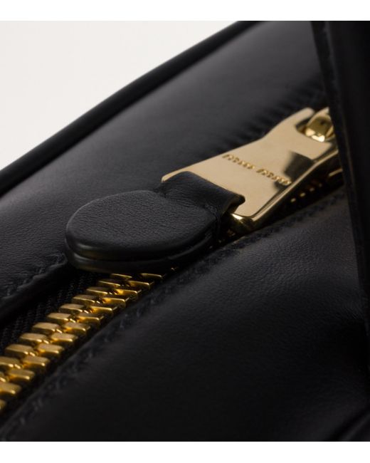Miu Miu Black Leather Beau Top-Handle Bag