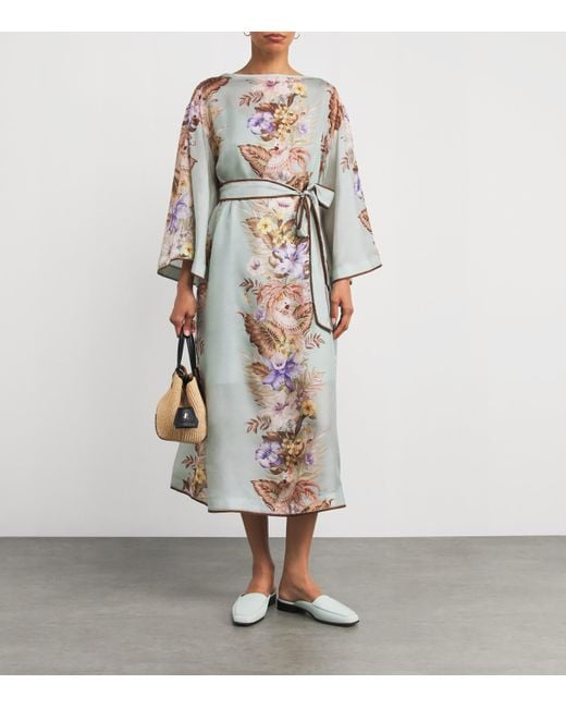Zimmermann White Silk Coco Tunic Midi Dress